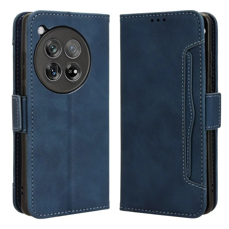 Leather Phone Shell for OnePlus 12 5G Case Multiple Card Slots Wallet Cellphone Cover