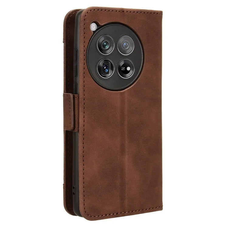 Leather Phone Shell for OnePlus 12 5G Case Multiple Card Slots Wallet Cellphone Cover