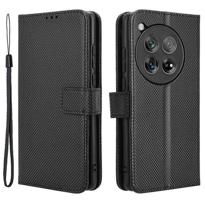For OnePlus 12 5G Shockproof Mobile Phone Case PU Leather Stand Cover