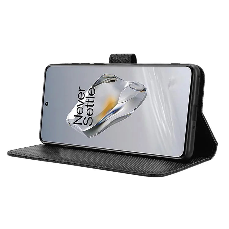 For OnePlus 12 5G Shockproof Mobile Phone Case PU Leather Stand Cover