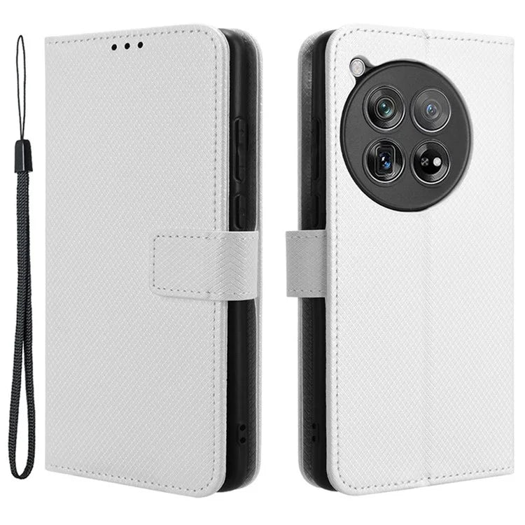 For OnePlus 12 5G Shockproof Mobile Phone Case PU Leather Stand Cover