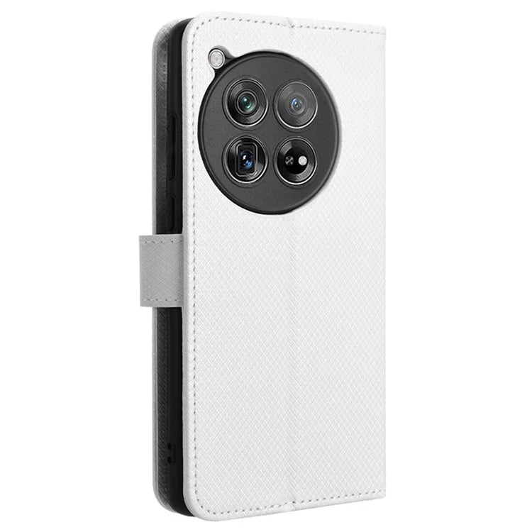 For OnePlus 12 5G Shockproof Mobile Phone Case PU Leather Stand Cover