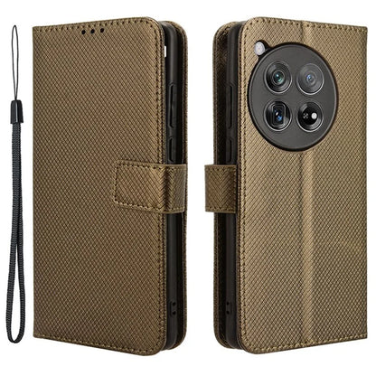 For OnePlus 12 5G Shockproof Mobile Phone Case PU Leather Stand Cover
