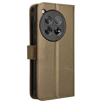 For OnePlus 12 5G Shockproof Mobile Phone Case PU Leather Stand Cover