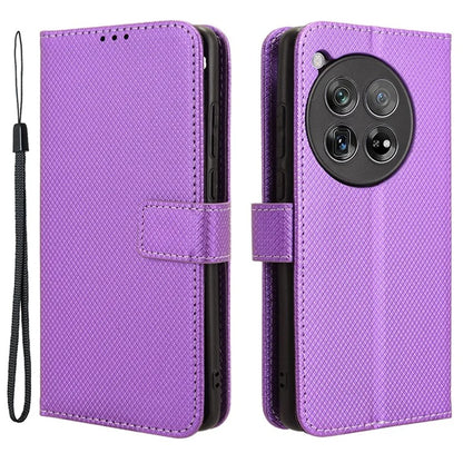 For OnePlus 12 5G Shockproof Mobile Phone Case PU Leather Stand Cover