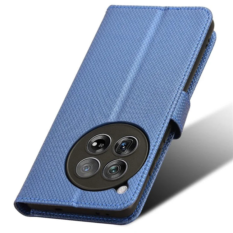 For OnePlus 12 5G Shockproof Mobile Phone Case PU Leather Stand Cover