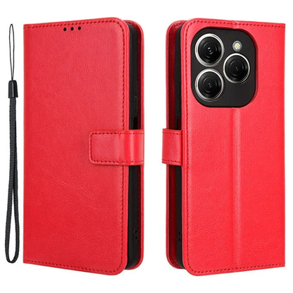 For Transsion Tecno Spark 20 Pro KJ6 Wallet Case with Strap Stand Leather Cover