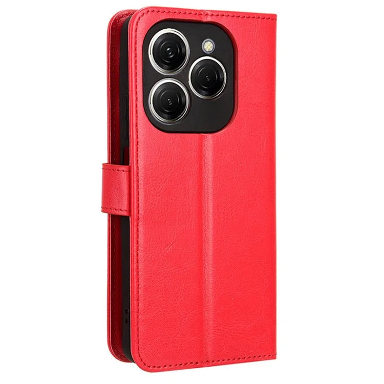 For Transsion Tecno Spark 20 Pro KJ6 Wallet Case with Strap Stand Leather Cover