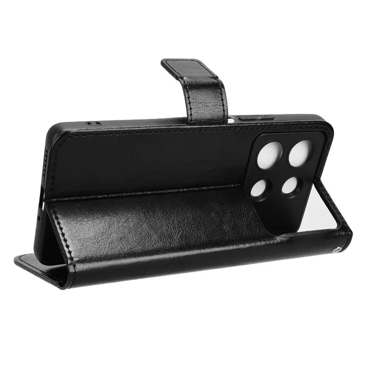 For Xiaomi Redmi Note 13R Pro 5G / Poco X6 Neo 5G Leather Phone Cover with Wallet Card Slots