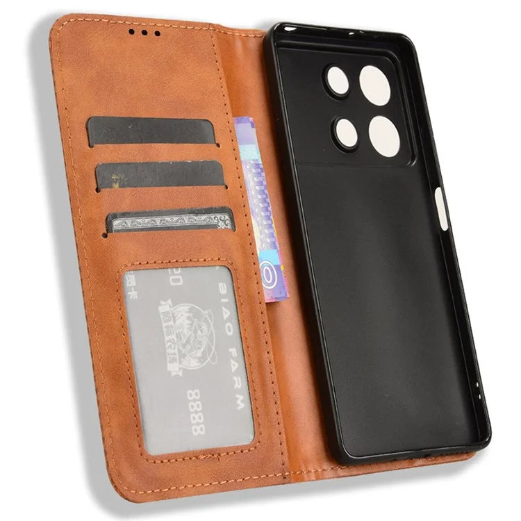 For Xiaomi Redmi Note 13R Pro 5G / Poco X6 Neo 5G Leather Wallet Case Magnetic Auto Closing