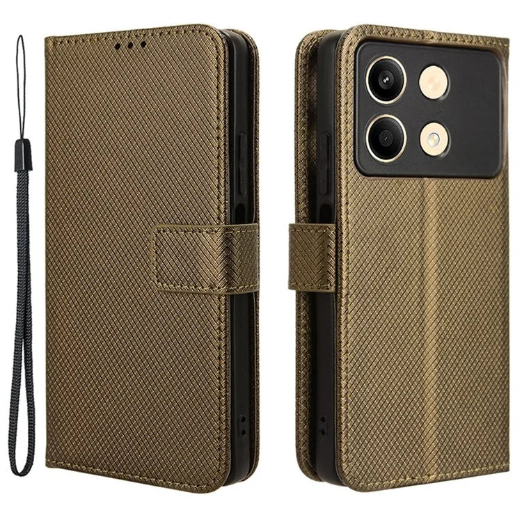For Xiaomi Redmi Note 13R Pro 5G / Poco X6 Neo 5G PU Leather Phone Case Shockproof Cover