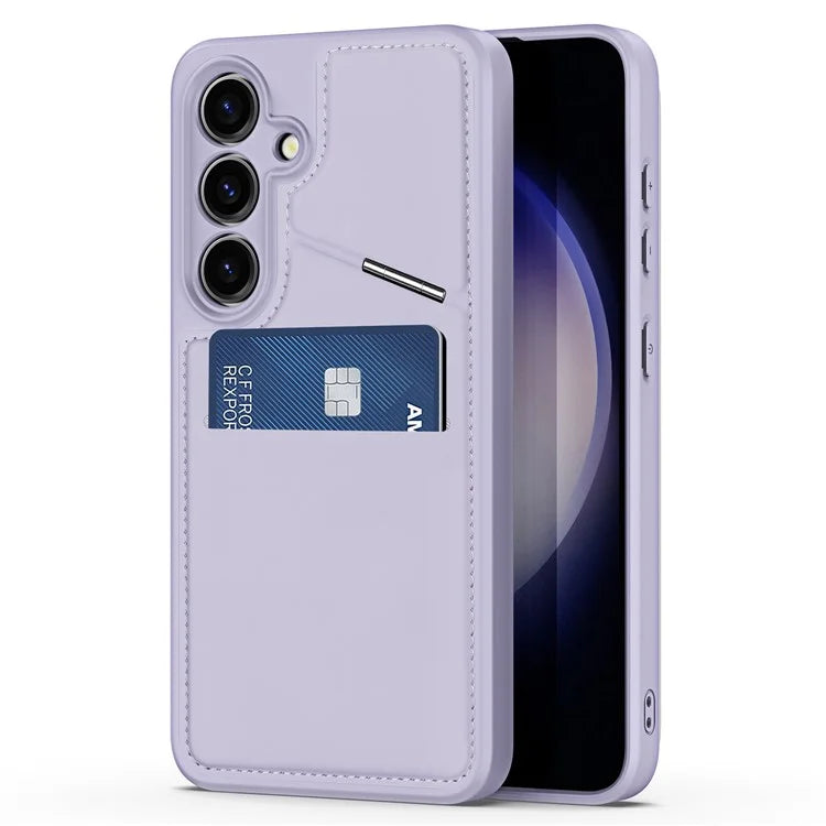 DUX DUCIS Rafi II Series for Samsung Galaxy S24 RFID Blocking Case Card Holder Kickstand Phone Cover