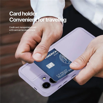 DUX DUCIS Rafi II Series for Samsung Galaxy S24 RFID Blocking Case Card Holder Kickstand Phone Cover