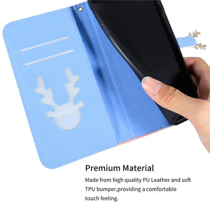 For iPhone 13 Pro Case Gradient Crocodile Texture Deer Decor Phone Cover