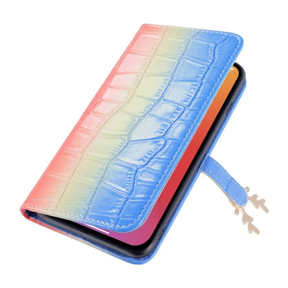 For iPhone 13 Pro Case Gradient Crocodile Texture Deer Decor Phone Cover