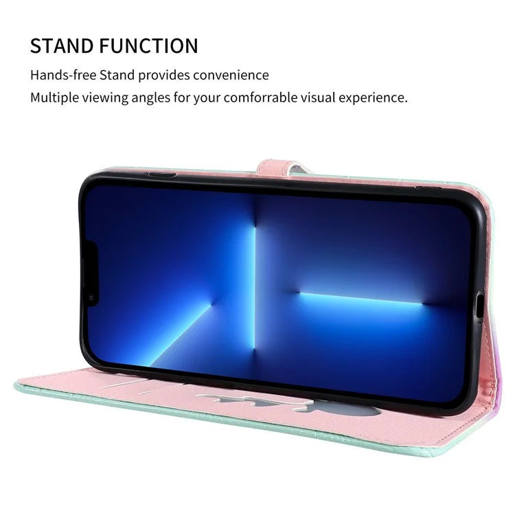 For iPhone 13 Pro Case Gradient Crocodile Texture Deer Decor Phone Cover