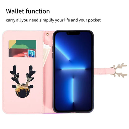For iPhone 13 Pro Max Leather Case Gradient Crocodile Texture Phone Case