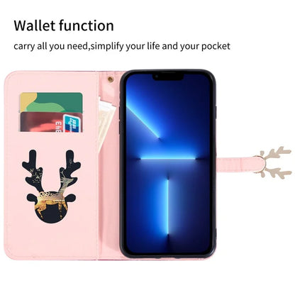 For iPhone 13 Pro Max Leather Case Gradient Crocodile Texture Phone Case