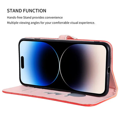 For iPhone 14 Pro Max Deer Decor Case Gradient Crocodile Texture Shockproof Phone Cover