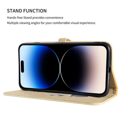 For iPhone 14 Pro Max Deer Decor Case Gradient Crocodile Texture Shockproof Phone Cover