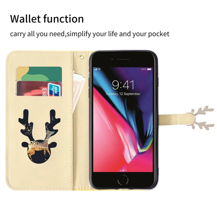 For iPhone 7 / 8 / SE (2020) / SE (2022) Case Gradient Crocodile Texture Wallet Phone Cover