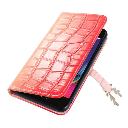 For iPhone 7 / 8 / SE (2020) / SE (2022) Case Gradient Crocodile Texture Wallet Phone Cover