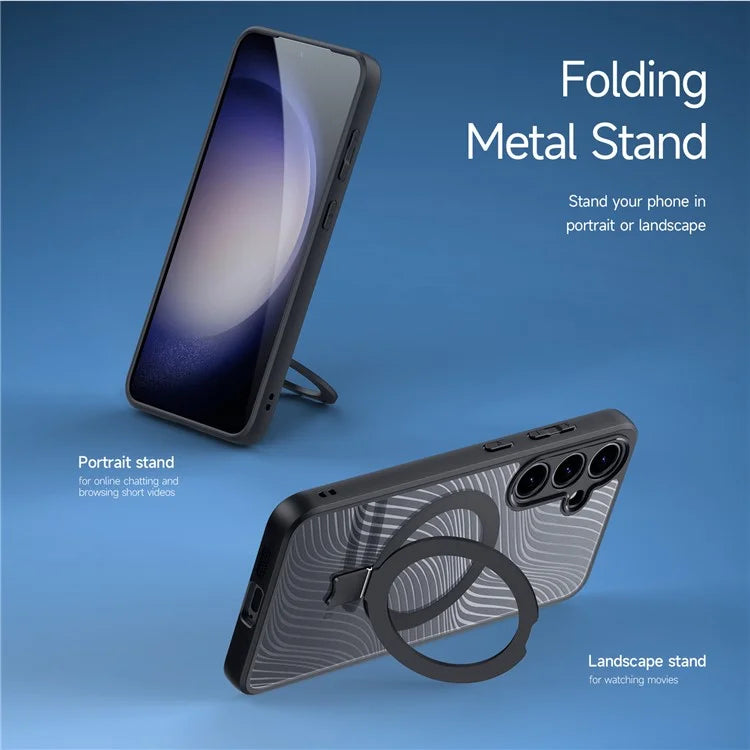 DUX DUCIS Aimo Series for Samsung Galaxy S24+ Magnetic Kickstand Case Matte Phone Cover (REACH Certification)
