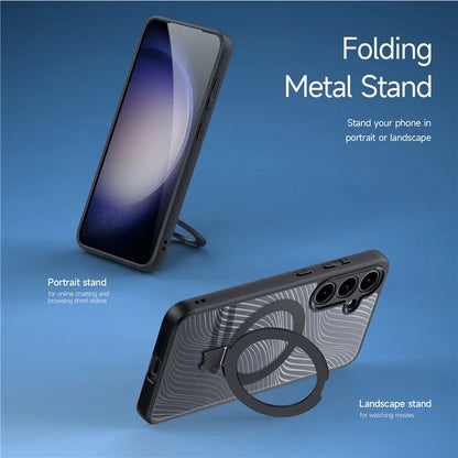 DUX DUCIS Aimo Series for Samsung Galaxy S24+ Magnetic Kickstand Case Matte Phone Cover (REACH Certification)