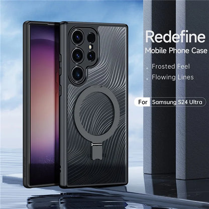 DUX DUCIS Aimo Series for Samsung Galaxy S24 Ultra Magnetic Phone Case Protective Cover Kickstand (REACH Certification)