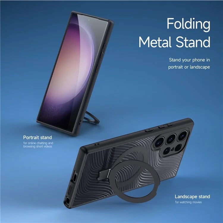 DUX DUCIS Aimo Series for Samsung Galaxy S24 Ultra Magnetic Phone Case Protective Cover Kickstand (REACH Certification)