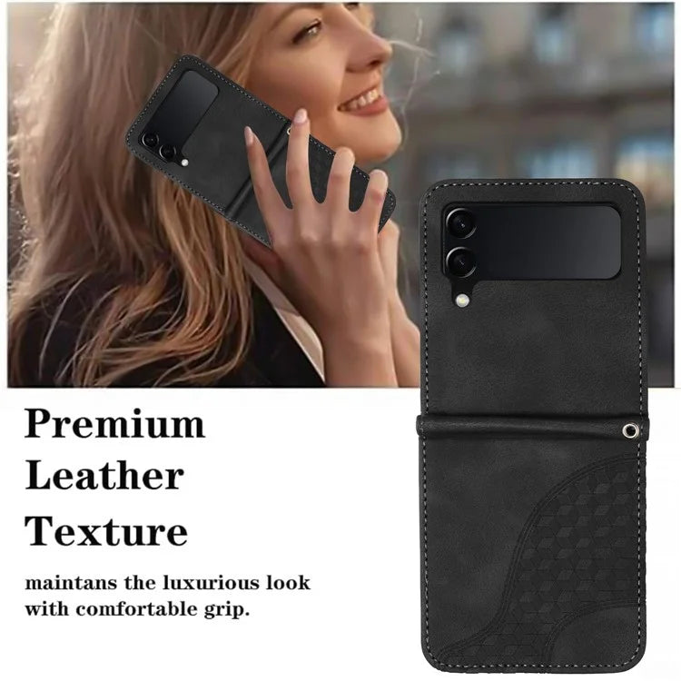 For Samsung Galaxy Z Flip3 5G Phone Case YX0060 Elephant Head Pattern Shockproof Cover