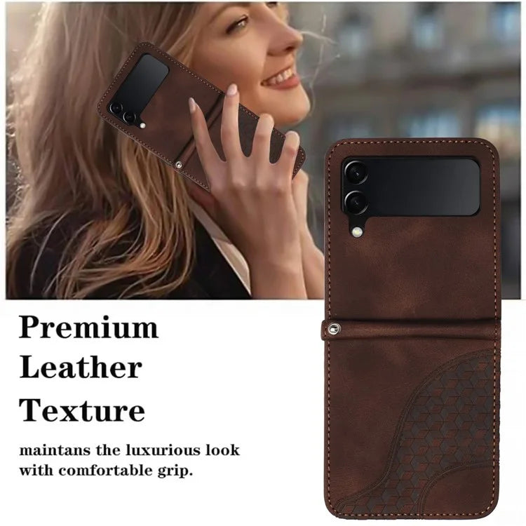 For Samsung Galaxy Z Flip3 5G Phone Case YX0060 Elephant Head Pattern Shockproof Cover