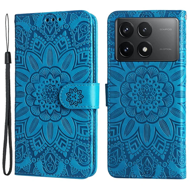 For Xiaomi Redmi K70E 5G / Poco X6 Pro 5G Case Wallet Imprinted PU Leather Phone Stand Cover