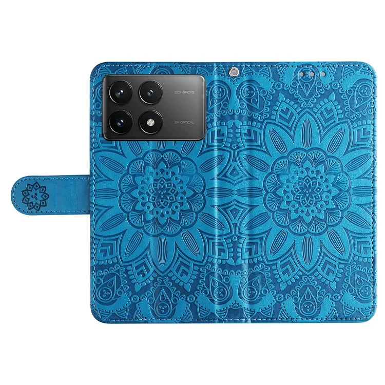 For Xiaomi Redmi K70E 5G / Poco X6 Pro 5G Case Wallet Imprinted PU Leather Phone Stand Cover