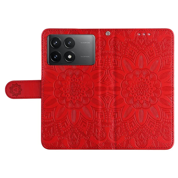 For Xiaomi Redmi K70E 5G / Poco X6 Pro 5G Case Wallet Imprinted PU Leather Phone Stand Cover