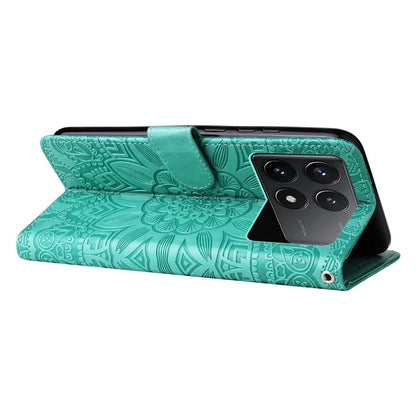 For Xiaomi Redmi K70E 5G / Poco X6 Pro 5G Case Wallet Imprinted PU Leather Phone Stand Cover