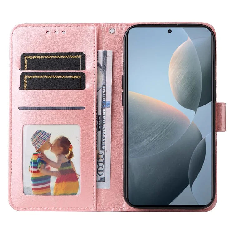 For Xiaomi Redmi K70E 5G / Poco X6 Pro 5G Case Wallet Imprinted PU Leather Phone Stand Cover