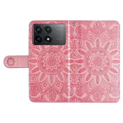 For Xiaomi Redmi K70E 5G / Poco X6 Pro 5G Case Wallet Imprinted PU Leather Phone Stand Cover