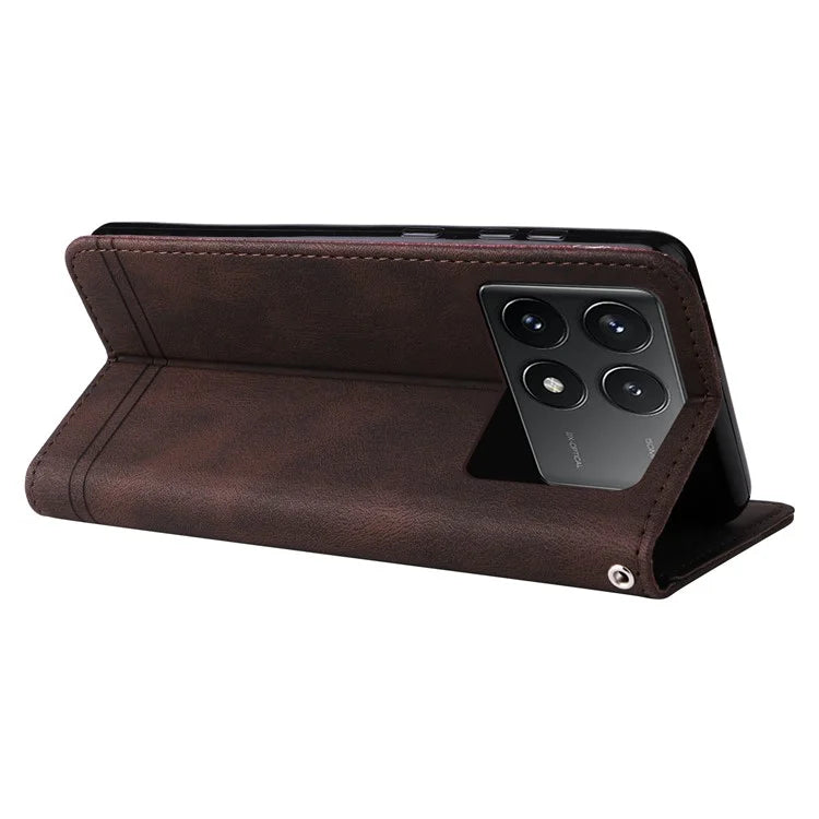 Leather Phone Case for Xiaomi Redmi K70 5G / K70 Pro 5G Wallet Magnetic Phone Cover