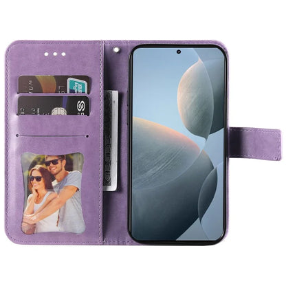 For Xiaomi Redmi K70E 5G / Poco X6 Pro 5G Case Flip Cover Flower PU Leather Wrist Strap Phone Shell