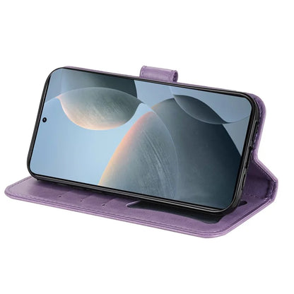 For Xiaomi Redmi K70E 5G / Poco X6 Pro 5G Case Flip Cover Flower PU Leather Wrist Strap Phone Shell