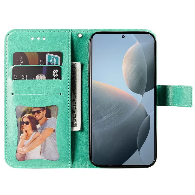 For Xiaomi Redmi K70E 5G / Poco X6 Pro 5G Case Flip Cover Flower PU Leather Wrist Strap Phone Shell