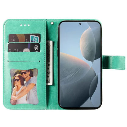 For Xiaomi Redmi K70E 5G / Poco X6 Pro 5G Case Flip Cover Flower PU Leather Wrist Strap Phone Shell