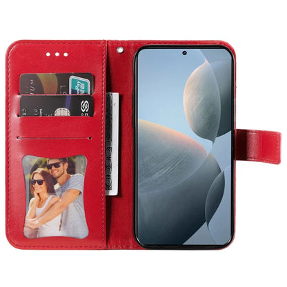 For Xiaomi Redmi K70E 5G / Poco X6 Pro 5G Case Flip Cover Flower PU Leather Wrist Strap Phone Shell