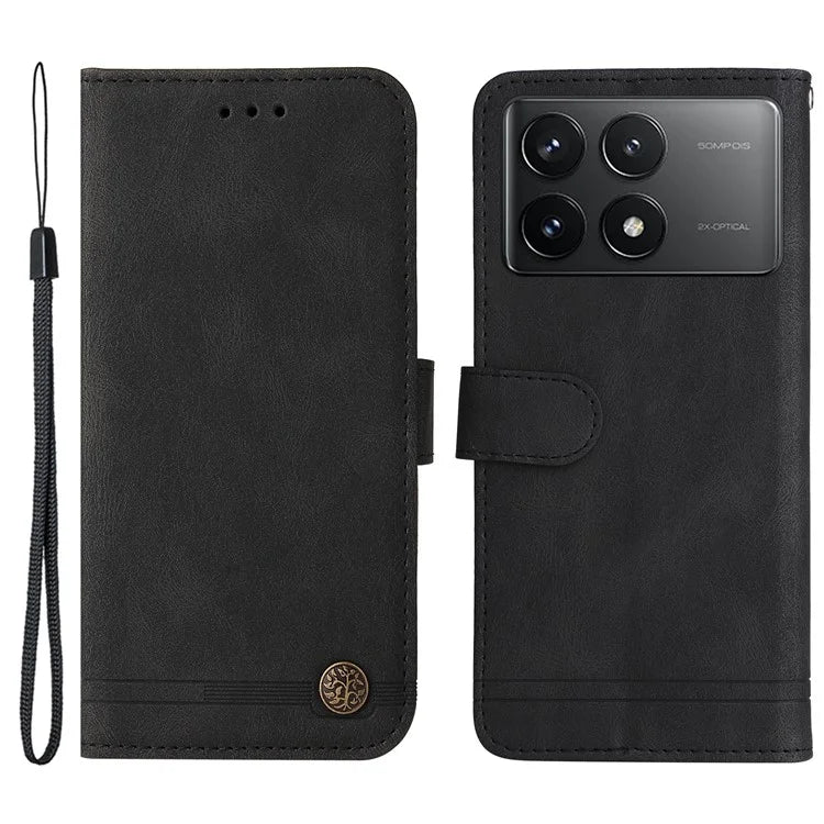 For Xiaomi Redmi K70E 5G / Poco X6 Pro 5G Case Skin-Touch Feeling Wallet Leather Cover Phone Shell