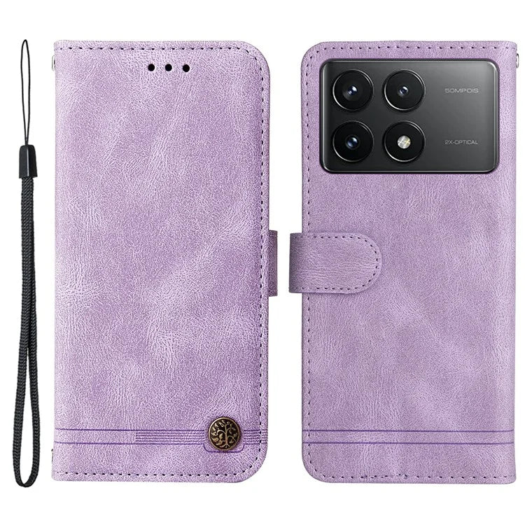 For Xiaomi Redmi K70E 5G / Poco X6 Pro 5G Case Skin-Touch Feeling Wallet Leather Cover Phone Shell