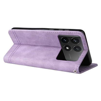 For Xiaomi Redmi K70E 5G / Poco X6 Pro 5G Case Skin-Touch Feeling Wallet Leather Cover Phone Shell