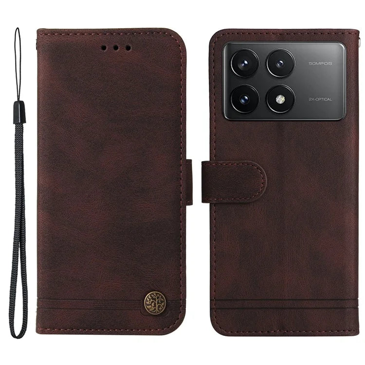 For Xiaomi Redmi K70E 5G / Poco X6 Pro 5G Case Skin-Touch Feeling Wallet Leather Cover Phone Shell