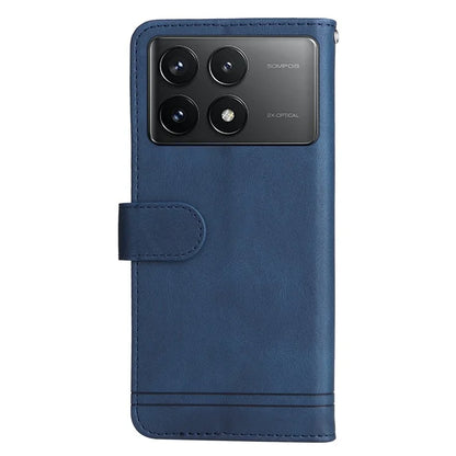 For Xiaomi Redmi K70E 5G / Poco X6 Pro 5G Case Skin-Touch Feeling Wallet Leather Cover Phone Shell