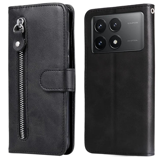For Xiaomi Redmi K70 5G / K70 Pro 5G Case Calf Texture Anti-drop Card Holder Smartphone Cover